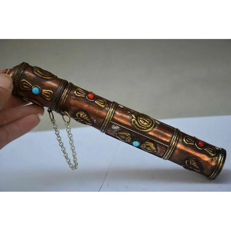 Collection Pure Copper Incense Cylinder Antique Characteristic Crafts Home Ornaments Handwork Gifts
Collection Pure Copper Incense Cylinder Antique Characteristic Crafts Home Ornaments Handwork Gifts