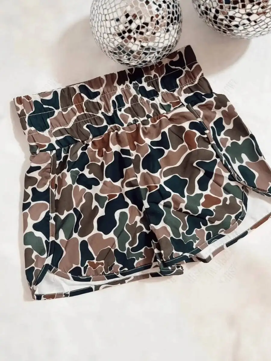 High Waisted Camo Shorts For Women Polyester Casual Summer Shorts
High Waisted Camo Shorts For Women Polyester Casual Summer Shorts