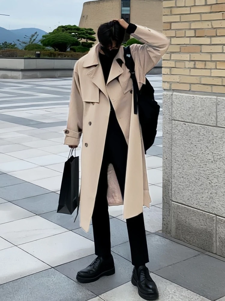 Мужской плащ в корейском стиле, длинное свободное повседневное зимнее пальто
Мужской плащ в корейском стиле, длинное свободное повседневное зимнее пальто 