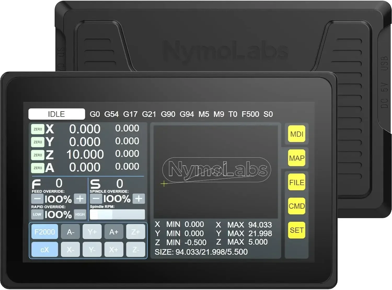 4 AXIS USB CNC Offline Controller, Offline GRBL Control Module with 7inch IPS Touch Screen for grbl firmware CH340 chip 3018/303
4 AXIS USB CNC Offline Controller, Offline GRBL Control Module with 7inch IPS Touch Screen for grbl firmware CH340 chip 3018/303
