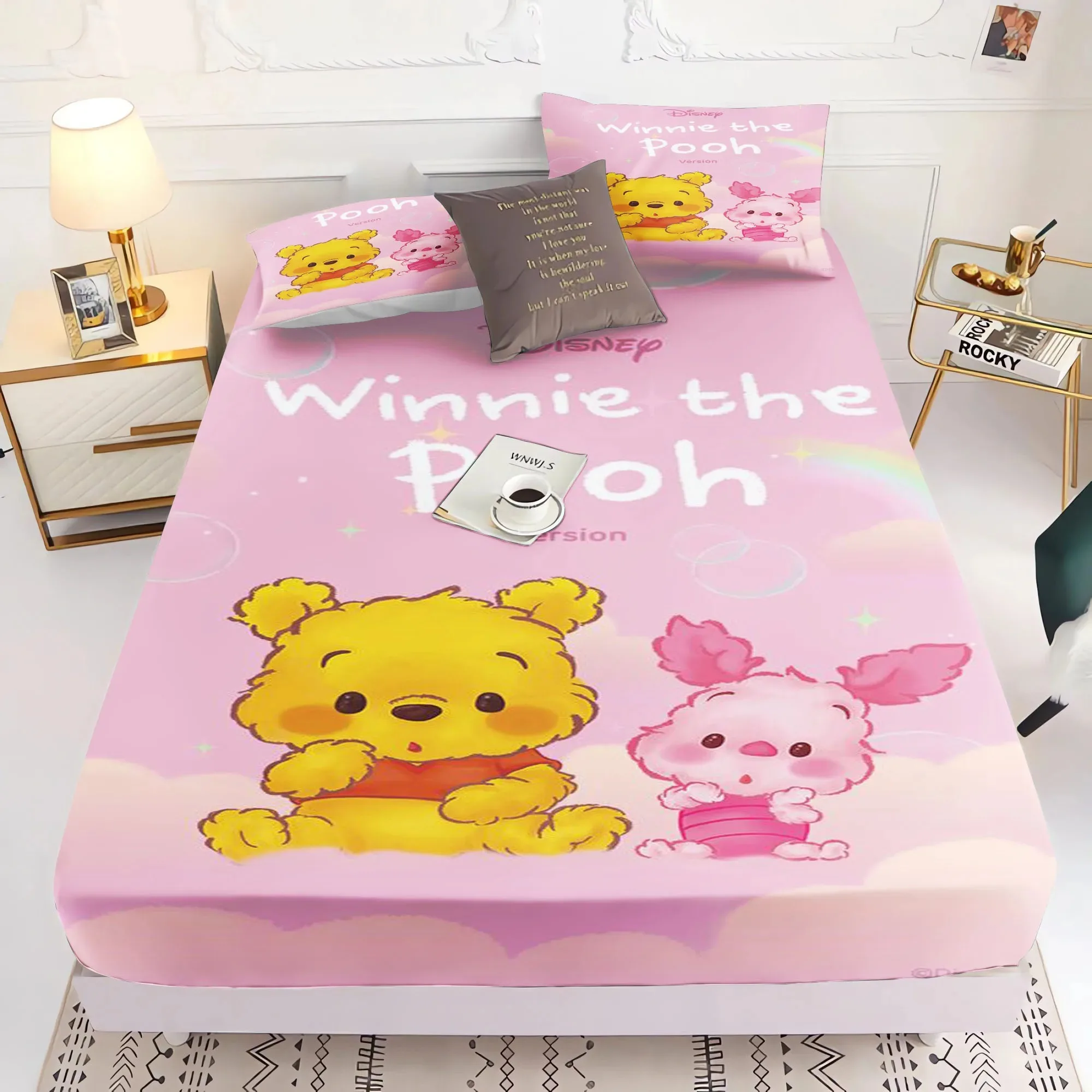 Disney Winnie the pooh Fitted Sheet 3pcs Cartoon cute bear Bed Sheets Set of Sheets 180x200 Sheet With Elastic Band 150x200
Disney Winnie the pooh Fitted Sheet 3pcs Cartoon cute bear Bed Sheets Set of Sheets 180x200 Sheet With Elastic Band 150x200
