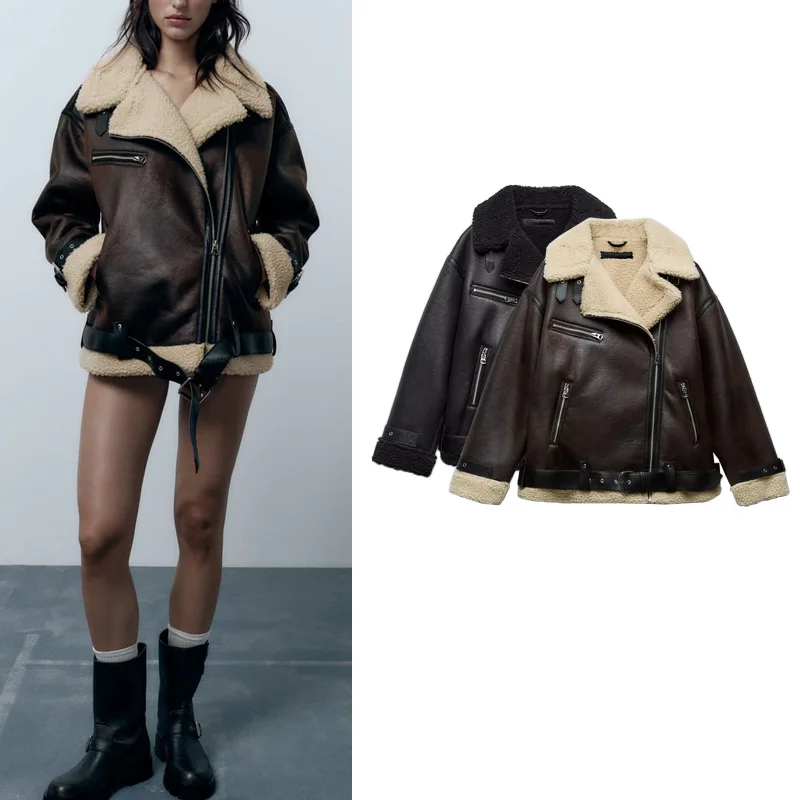 Double-Sided Thiened Warmth Leather Fur Inteated Winter New Sle Belted Jaet Coat Polyester Fiber ort Length Zipper ...
Double-Sided Thiened Warmth Leather Fur Inteated Winter New Sle Belted Jaet Coat Polyester Fiber ort Length Zipper ...