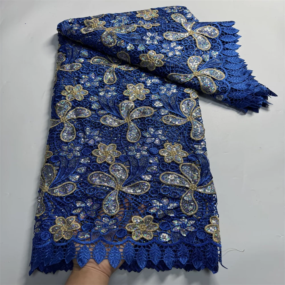 2025 African High Quality Water Soluble With Sequins Lace Fabric Nigerian Guipure Cord Lace Fabric For Wedding Party Dresses
2025 African High Quality Water Soluble With Sequins Lace Fabric Nigerian Guipure Cord Lace Fabric For Wedding Party Dresses
