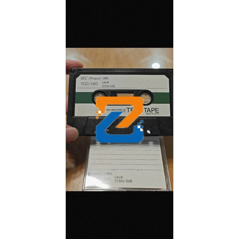New for level test tape 315Hz0dB TCC120 recorder card holder calibration test
New for level test tape 315Hz0dB TCC120 recorder card holder calibration test