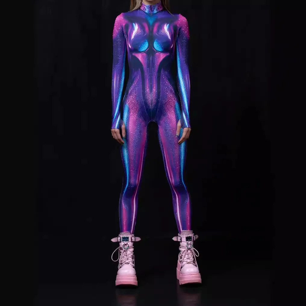 Cosplay Costume Futuristic Warrior Jumpsuit Women Mechanical Armor Print Bodysuit Halloween Party Long Sleeve Zentai Suit
Cosplay Costume Futuristic Warrior Jumpsuit Women Mechanical Armor Print Bodysuit Halloween Party Long Sleeve Zentai Suit