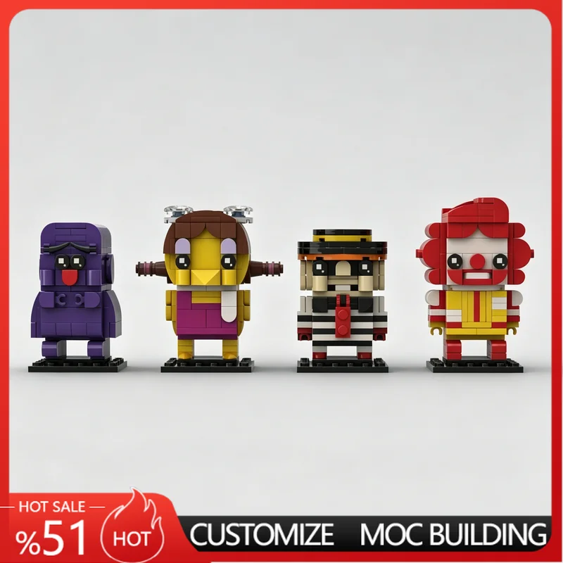 NEW 479 PCS Four Fast Food Themed Cartoon Character Brick Head MOC Figure Model DIY Building Blocks Educational Birthday Gifts
NEW 479 PCS Four Fast Food Themed Cartoon Character Brick Head MOC Figure Model DIY Building Blocks Educational Birthday Gifts