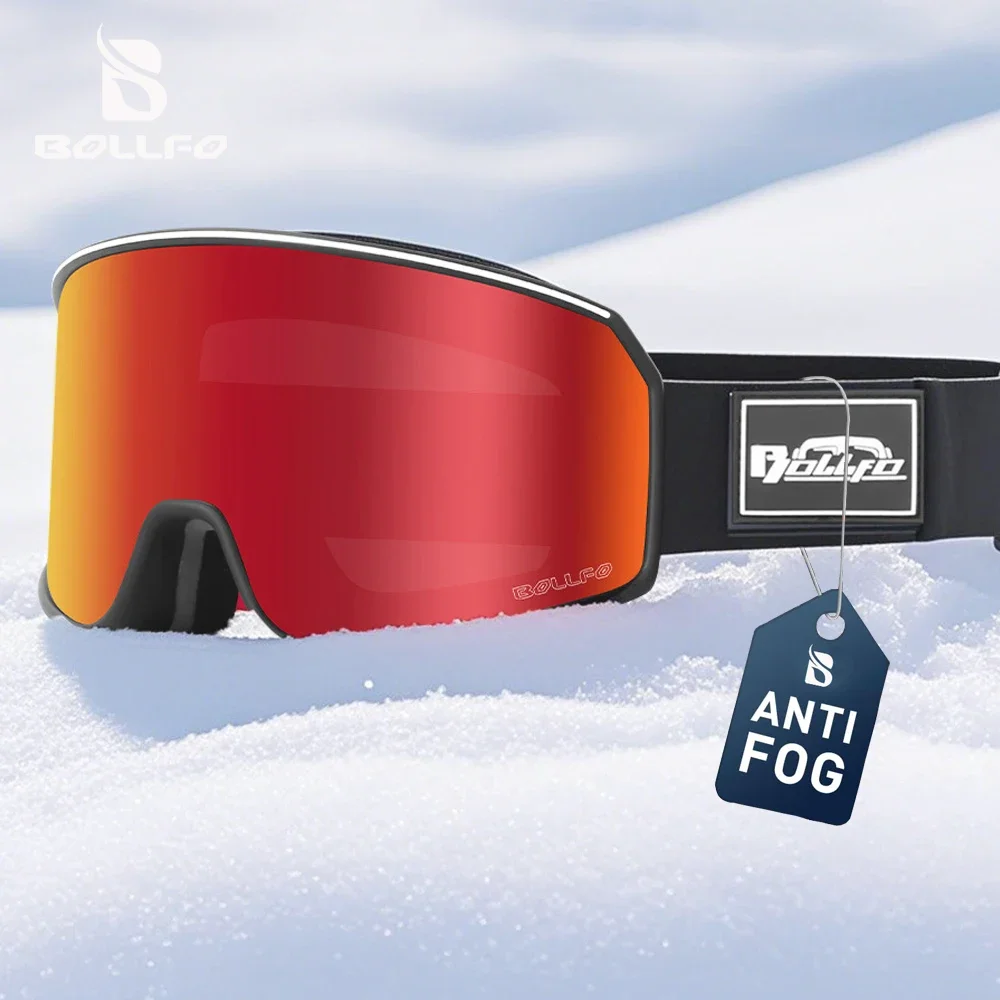BOLLFO Snowboard Goggles for Men Women Double Layer Anti-Fog UV400 Protection OTG Alpine Snow Skiing Glasses Ski Men Equipment
BOLLFO Snowboard Goggles for Men Women Double Layer Anti-Fog UV400 Protection OTG Alpine Snow Skiing Glasses Ski Men Equipment