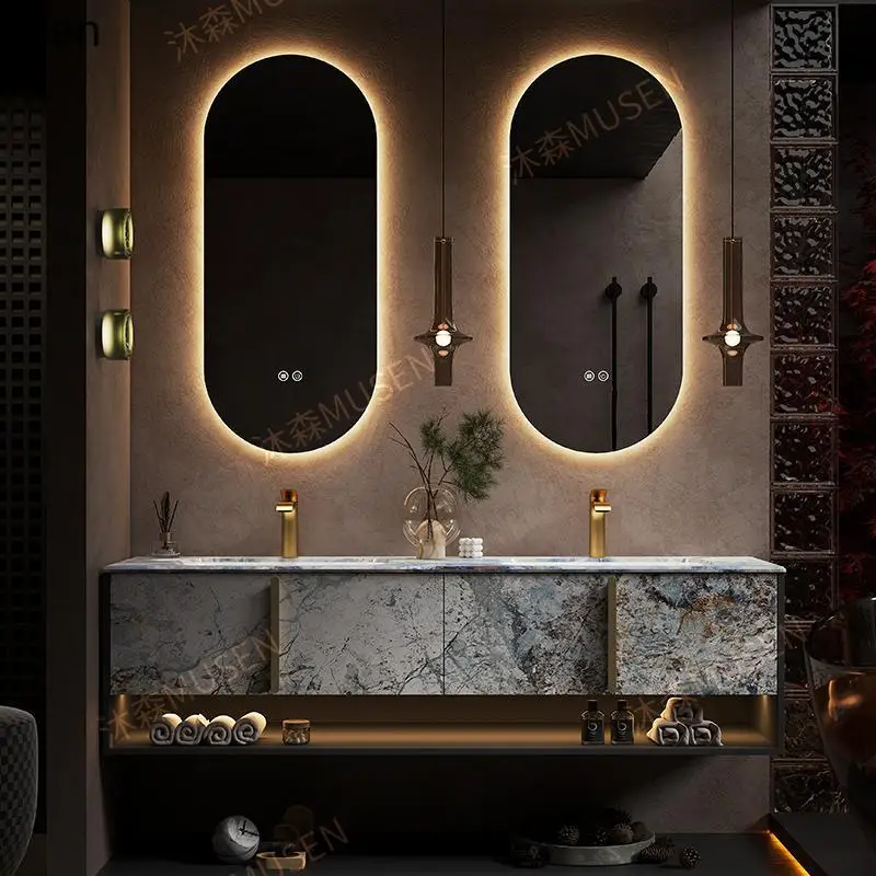 WL high-end hotel wind bathroom cabinet combination luxury stone ceramic basin washbasin cabinet
WL high-end hotel wind bathroom cabinet combination luxury stone ceramic basin washbasin cabinet