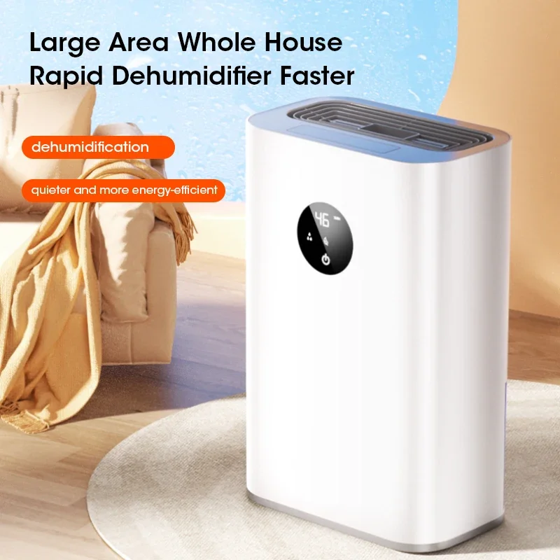 Portable 2.5L Smart Dehumidifier for Home Bedroom Bathroom Basement Mold Moisture Removal 24H Timer
Portable 2.5L Smart Dehumidifier for Home Bedroom Bathroom Basement Mold Moisture Removal 24H Timer