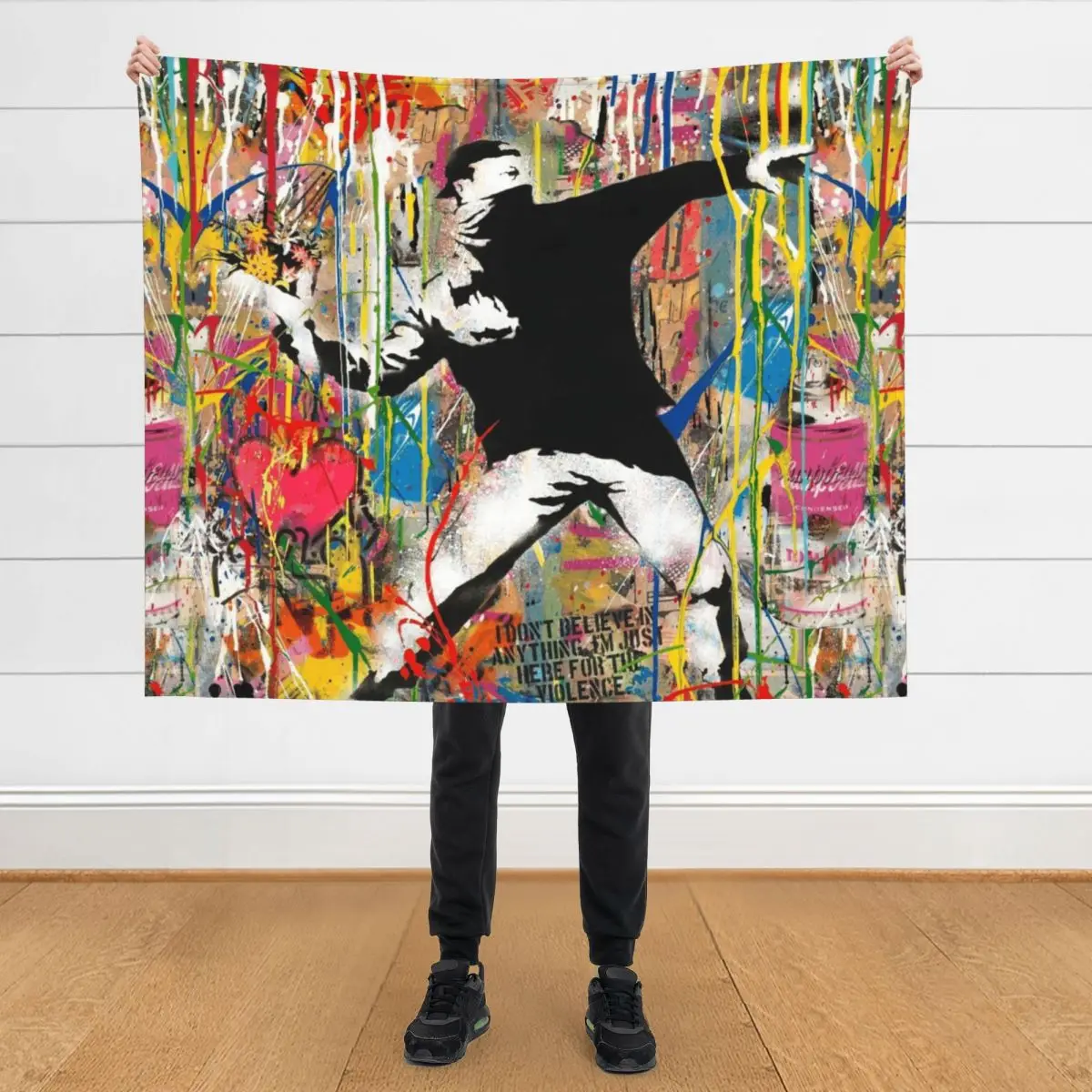 Flower Thrower Pop Street Art Colorful Throw Blanket Summer Beddings heavy to sleep warm for winter Blankets
Flower Thrower Pop Street Art Colorful Throw Blanket Summer Beddings heavy to sleep warm for winter Blankets