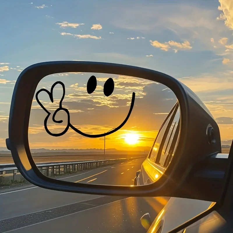 1PC Smiley Face Peace Sign Car Rearview Mirror Stickers – Black/White Waterproof Vinyl Decals for Auto Interior Decor
1PC Smiley Face Peace Sign Car Rearview Mirror Stickers – Black/White Waterproof Vinyl Decals for Auto Interior Decor
