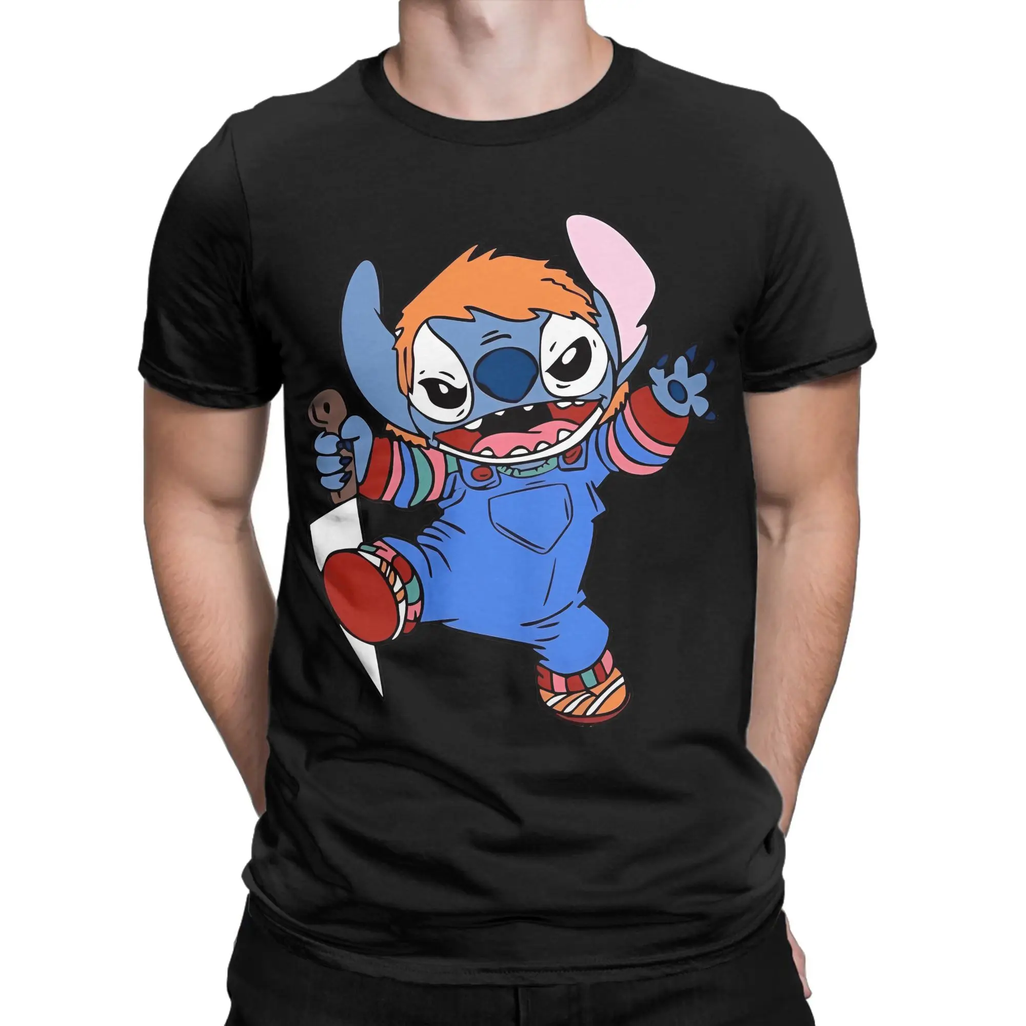Halloween Stitch Chucky Inspired T Shirt Men Pure Cotton Cool T-Shirt Round Collar Tee Shirt Short Sleeve Tops Adult
Halloween Stitch Chucky Inspired T Shirt Men Pure Cotton Cool T-Shirt Round Collar Tee Shirt Short Sleeve Tops Adult