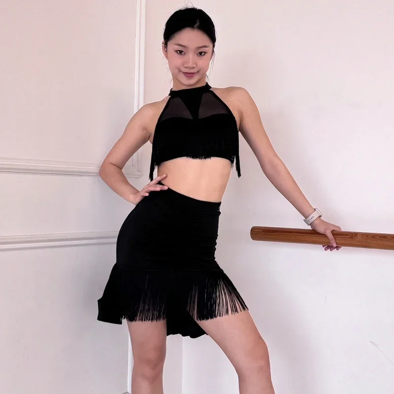 Summer Latin Dance Clothes For Women Sexy Tassels Top Chacha Skirt Adults Samba Rumba Latin Dance Costumes Stage Suits SL12837
Summer Latin Dance Clothes For Women Sexy Tassels Top Chacha Skirt Adults Samba Rumba Latin Dance Costumes Stage Suits SL12837