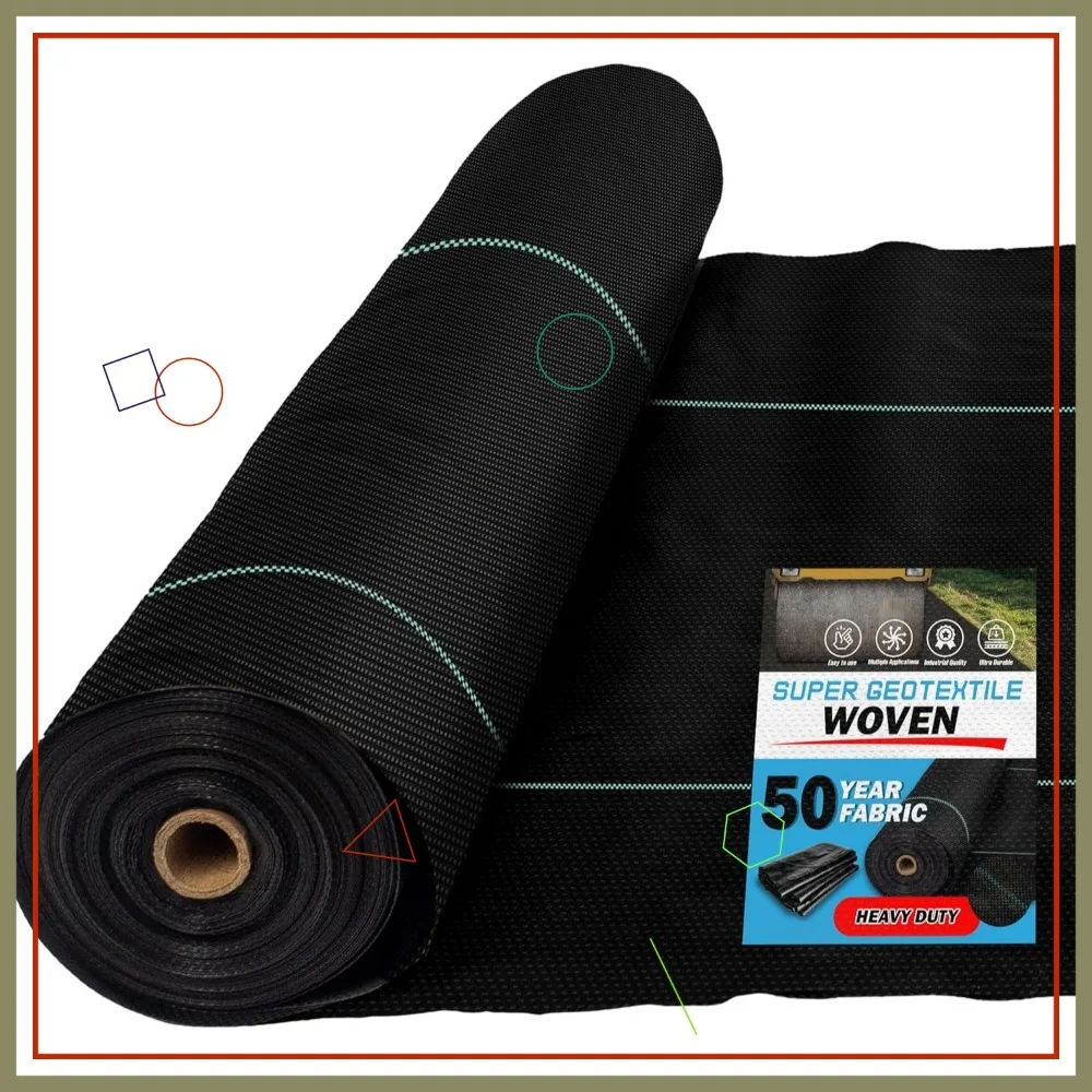 Commercial Grade Woven Geotextile Fabric for Driveway, Road Stabilization & Erosion Control (6x100)
Commercial Grade Woven Geotextile Fabric for Driveway, Road Stabilization & Erosion Control (6x100)