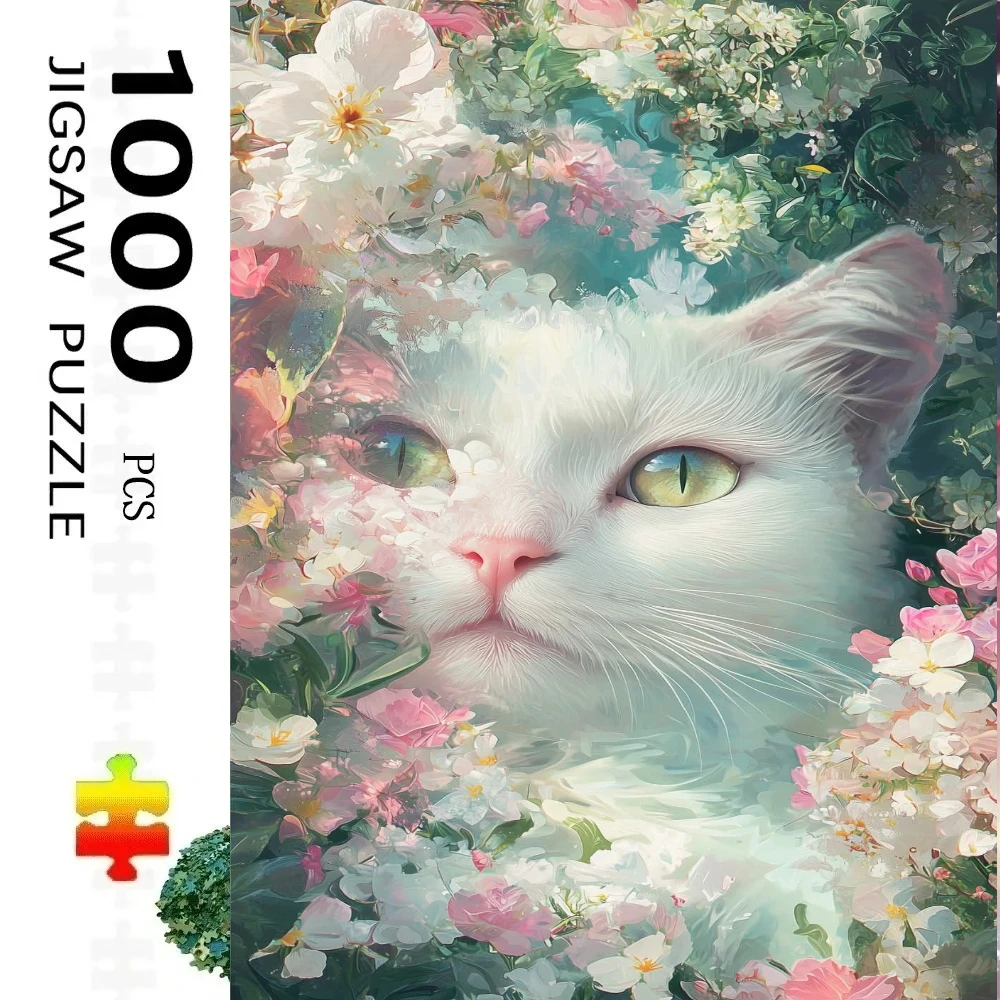 500/1000 PCS Jigsaw Puzzle Cat Portrait with Pink and White Flowers Diy for Adults Beginners , Gifts Home Decoration Games
500/1000 PCS Jigsaw Puzzle Cat Portrait with Pink and White Flowers Diy for Adults Beginners , Gifts Home Decoration Games