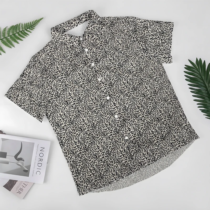 Men’s Leopard Print Short Sleeve Button Down Casual Shirt Summer Fashion Streetwear Male Blouse Tops for Men
Men’s Leopard Print Short Sleeve Button Down Casual Shirt Summer Fashion Streetwear Male Blouse Tops for Men