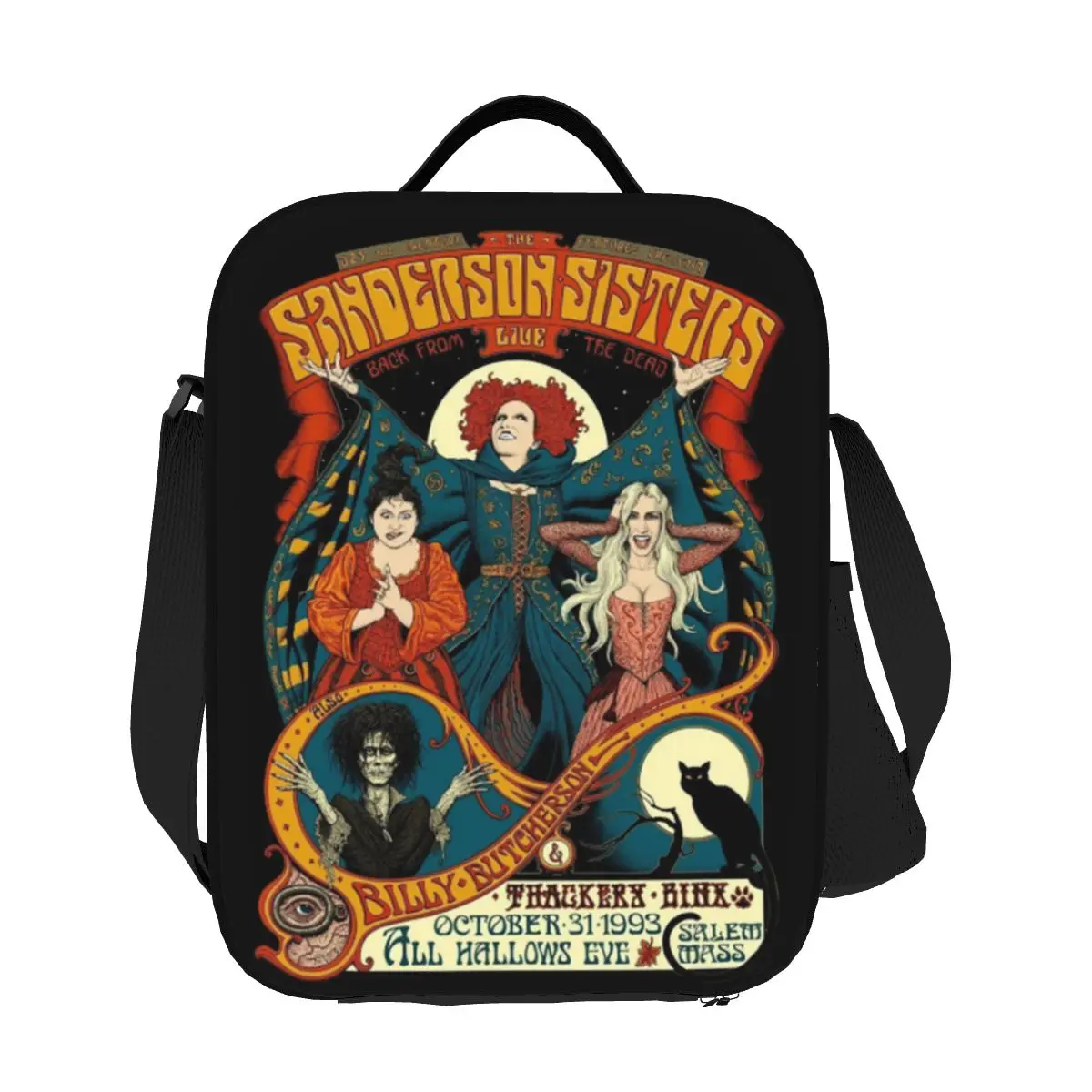 Пользовательские Winifred Sanderson Spell Book Hocus Pocus Изолированные сумки для обеда для женщин Многоразовый холодильник Термальный ланч-бокс для еды
Пользовательские Winifred Sanderson Spell Book Hocus Pocus Изолированные сумки для обеда для женщин Многоразовый холодильник Термальный ланч-бокс для еды