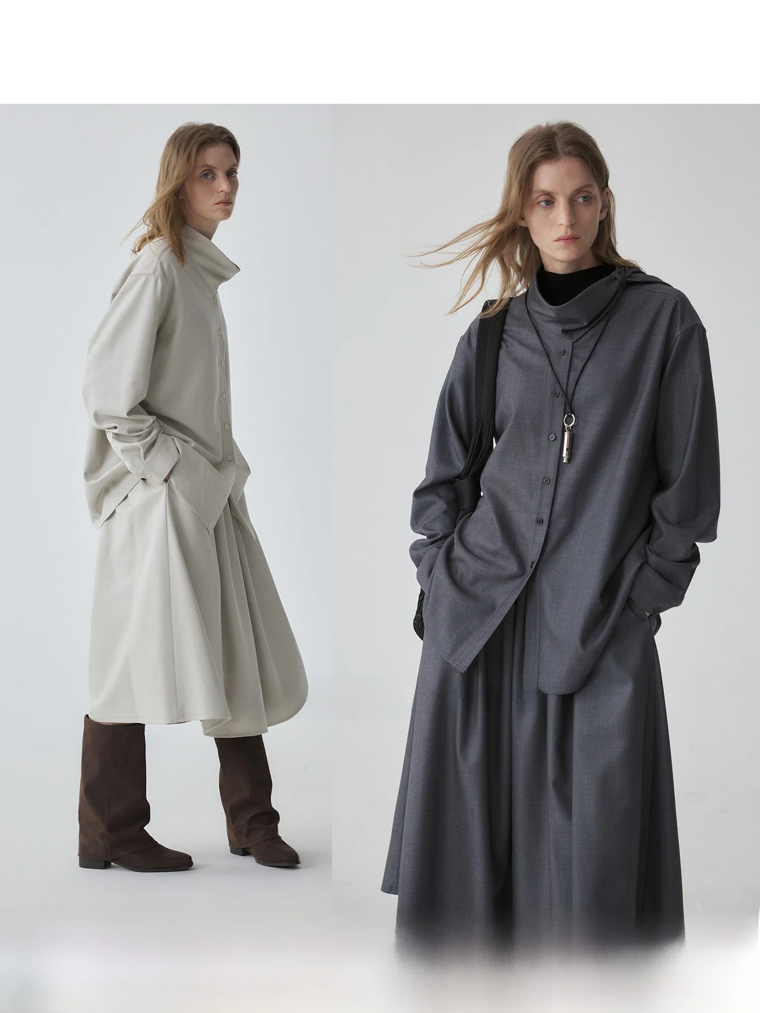 AMOR High Wool Content Silk Blend irt with Sa A-Line Skirt Set Vintage Sle Loose Fit Long Sve Women's Ensemble
AMOR High Wool Content Silk Blend irt with Sa A-Line Skirt Set Vintage Sle Loose Fit Long Sve Women's Ensemble