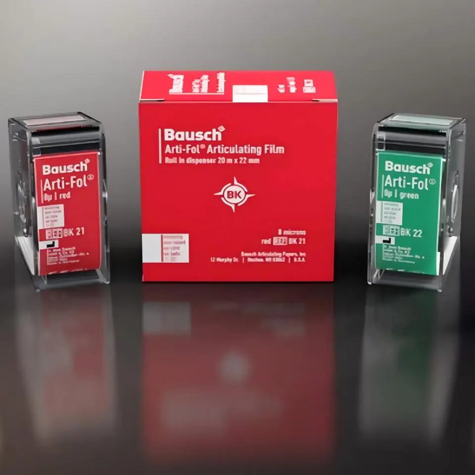 Стоматологическая пленка Bausch Arti-Fol 8 мкм для окклюзионных исследований, ультратонкая, высокоточная, для определения прикуса, металлическая, 20 м
Стоматологическая пленка Bausch Arti-Fol 8 мкм для окклюзионных исследований, ультратонкая, высокоточная, для определения прикуса, металлическая, 20 м