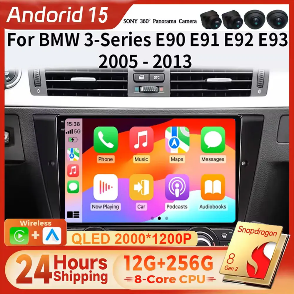 Car Radio Android 15 For BMW 3-Series E90 E91 E92 E93 2005-2013 with Carplay Android Auto Intelligent Systems
Car Radio Android 15 For BMW 3-Series E90 E91 E92 E93 2005-2013 with Carplay Android Auto Intelligent Systems