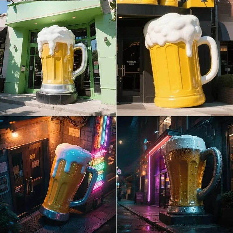 &c Outdoor Fiberglass Beer Sculptures Storefront Decorations FRP Artworks for Bar or Pub Shop Entrances & Malls
&c Outdoor Fiberglass Beer Sculptures Storefront Decorations FRP Artworks for Bar or Pub Shop Entrances & Malls