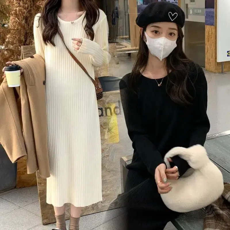 Casual Long Solid Color Sweater Dress Women Leisure Full Sleeve Warm Knitted Dresses Female Autumn Winter Women Vestidos A905
Casual Long Solid Color Sweater Dress Women Leisure Full Sleeve Warm Knitted Dresses Female Autumn Winter Women Vestidos A905