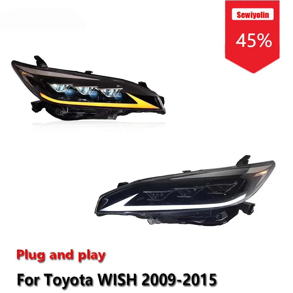 Автомобильные светодиодные фары Sewiyolin в сборе для Toyota WISH 2009-2015, противотуманные фары DRL, стоп-сигнал поворота, Plug and Play
Автомобильные светодиодные фары Sewiyolin в сборе для Toyota WISH 2009-2015, противотуманные фары DRL, стоп-сигнал поворота, Plug and Play