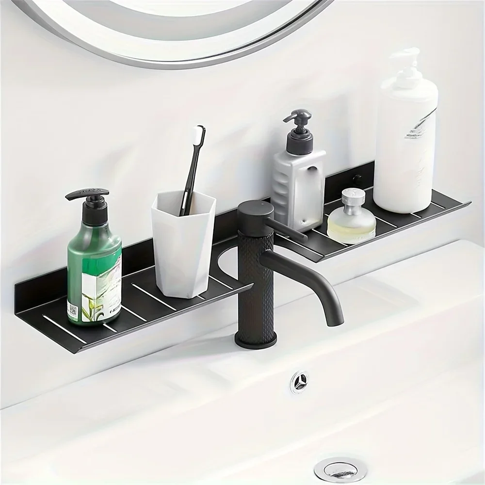 Элегантная полка для смесителя из углеродистой стали - идеально подходит для ванной и кухни, дозатор мыла, чехол для зубной щетки, аксессуары Hogar, вешалка для полотенец 
Элегантная полка для смесителя из углеродистой стали - идеально подходит для ванной и кухни, дозатор мыла, чехол для зубной щетки, аксессуары Hogar, вешалка для полотенец
