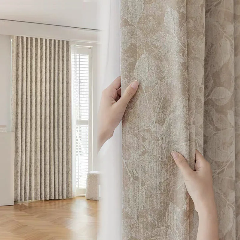 1Piece American Retro Leaf Pattern Jacquard Blackout Curtain Thick Chenille Fabric Privacy Window Drapes for Living Room Bedroom
1Piece American Retro Leaf Pattern Jacquard Blackout Curtain Thick Chenille Fabric Privacy Window Drapes for Living Room Bedroom