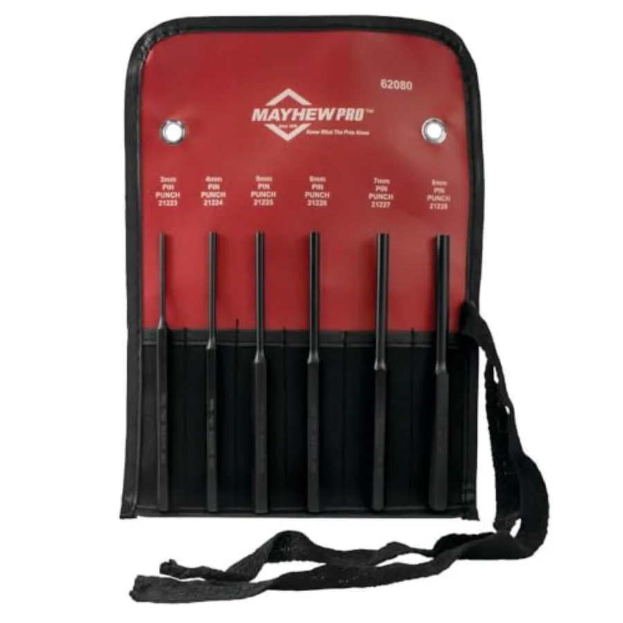 Mayhew Pro 62080 Metric Pin Punch Kit 6-Piece
Mayhew Pro 62080 Metric Pin Punch Kit 6-Piece