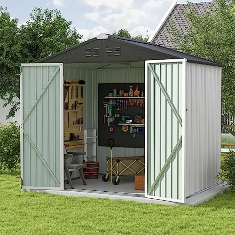 Сарай для хранения на открытом воздухе 8x6 футов Садовый сарай для хранения инструментов с наклонной крышей и двойной запираемой дверью Уличный сарай для заднего двора
Сарай для хранения на открытом воздухе 8x6 футов Садовый сарай для хранения инструментов с наклонной крышей и двойной запираемой дверью Уличный сарай для заднего двора