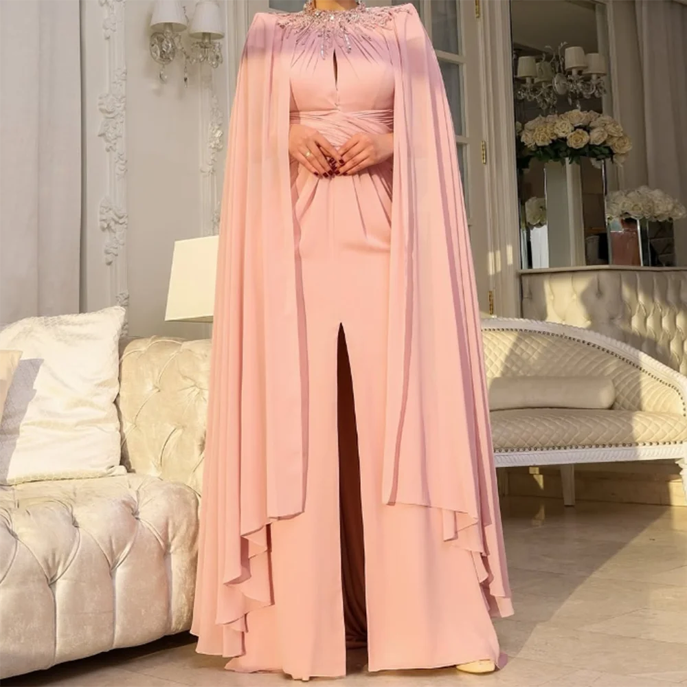 Customized A-Line Prom Dresses Floor-Length High-Neck Sleeveless Stole Evening Gown Fashion Crysstal Sequined Draped Party Gown
Customized A-Line Prom Dresses Floor-Length High-Neck Sleeveless Stole Evening Gown Fashion Crysstal Sequined Draped Party Gown