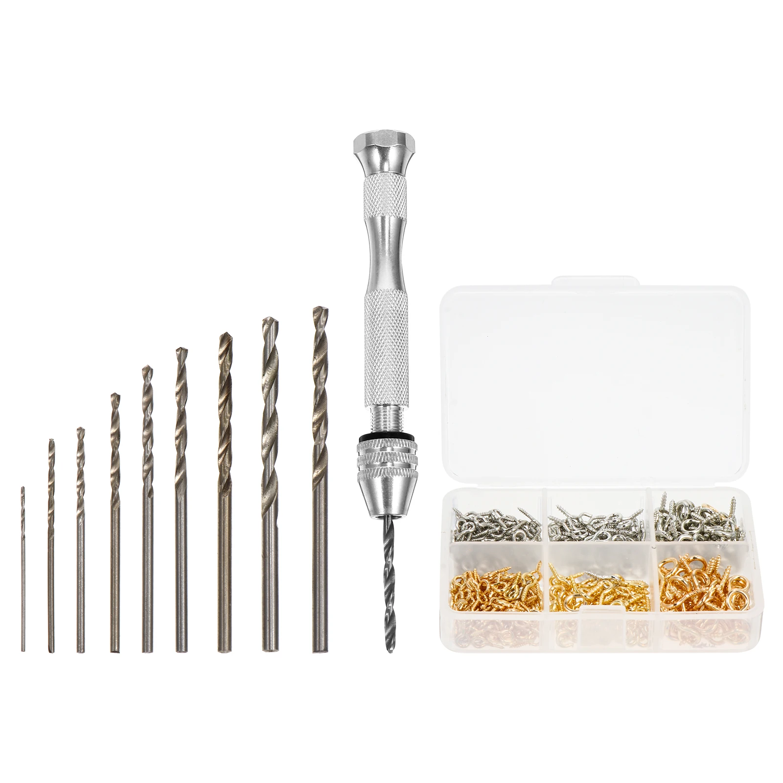1 set Eyelet Screw Hook Tools Small Screw Eye Pin Jewelry Making Resin Crafts Double Head Hooks Water Resistant Non Fading Easy
1 set Eyelet Screw Hook Tools Small Screw Eye Pin Jewelry Making Resin Crafts Double Head Hooks Water Resistant Non Fading Easy