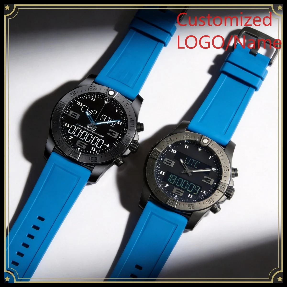 A185 Store Customized Watches Men's Sports Watch, 44 mm, Digital Display, Black and Blue Rubber Strap
A185 Store Customized Watches Men's Sports Watch, 44 mm, Digital Display, Black and Blue Rubber Strap