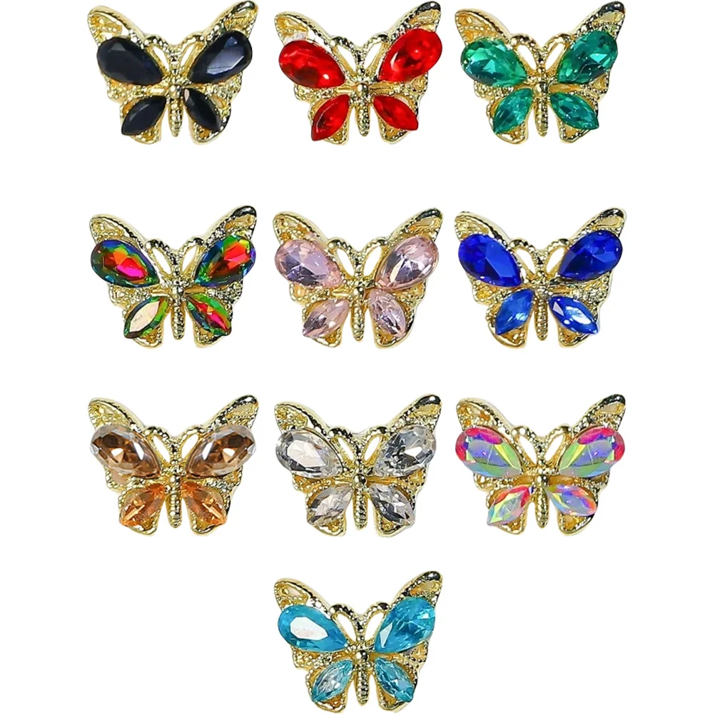 10Pcs Crystal Butterflies Nail Art Decorations Easy Apply 3D Rhinestones Manicure Charms for Nails Rhinestones for Nails 
10Pcs Crystal Butterflies Nail Art Decorations Easy Apply 3D Rhinestones Manicure Charms for Nails Rhinestones for Nails