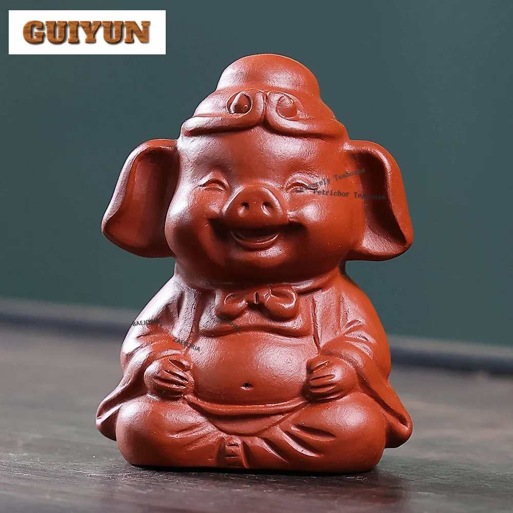 Yixing Purple Clay Pigsy Tea Pet Boutique Flowerpot Landscaping Tea Figurine Play Toys Tea Statue Ornaments Accessories Craft
Yixing Purple Clay Pigsy Tea Pet Boutique Flowerpot Landscaping Tea Figurine Play Toys Tea Statue Ornaments Accessories Craft