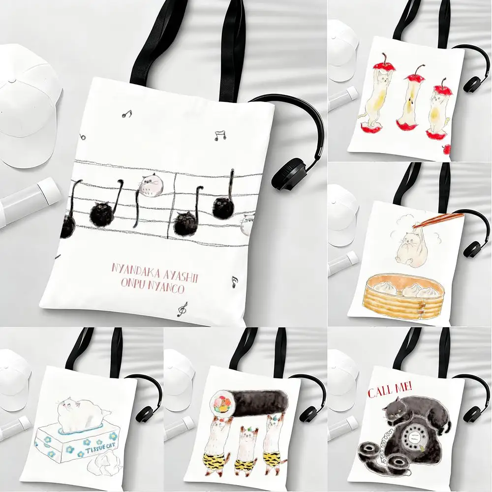 Japan Artist H-Hatsukoi Nyanco Storage Bags Lightweight Eco Friendly Fashionable Multi Purpose Large Capacity Canvas Shoulder To
Japan Artist H-Hatsukoi Nyanco Storage Bags Lightweight Eco Friendly Fashionable Multi Purpose Large Capacity Canvas Shoulder To