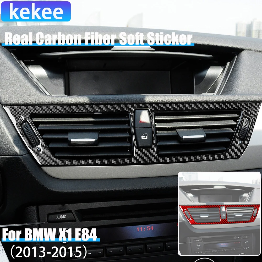 Real Carbon Fiber Car Accessories Center Console Air Vent Decorative Interior Cover Soft Sticker For BMW X1 E84 2013 2014 2015 
Real Carbon Fiber Car Accessories Center Console Air Vent Decorative Interior Cover Soft Sticker For BMW X1 E84 2013 2014 2015