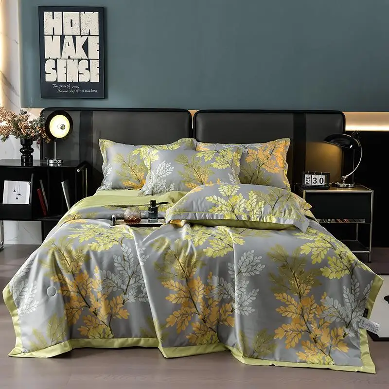 New Washed Lyocell Summer Quilt Four-Piece Set Cool Feeling Silk Lightweight Air Conditioner Quilt Summer Gift
New Washed Lyocell Summer Quilt Four-Piece Set Cool Feeling Silk Lightweight Air Conditioner Quilt Summer Gift