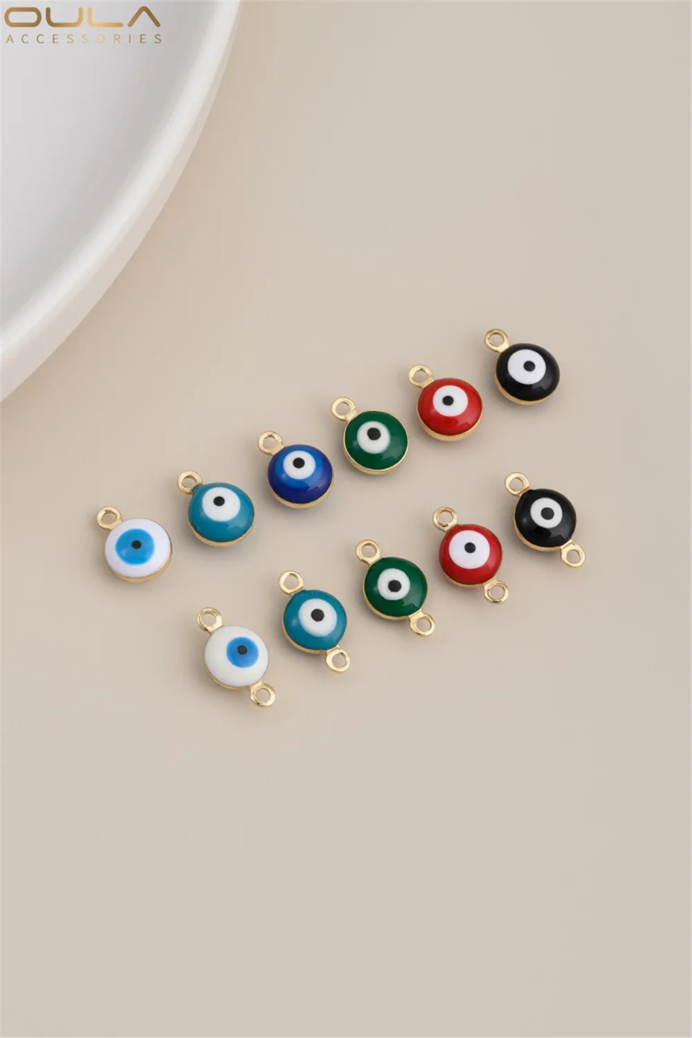 14K Gold-plated Oil-dripping Eye Small Pendant, Devil's Eye Handmade Diy Bracelet, Necklace, Earrings, Accessories and Pendant
14K Gold-plated Oil-dripping Eye Small Pendant, Devil's Eye Handmade Diy Bracelet, Necklace, Earrings, Accessories and Pendant