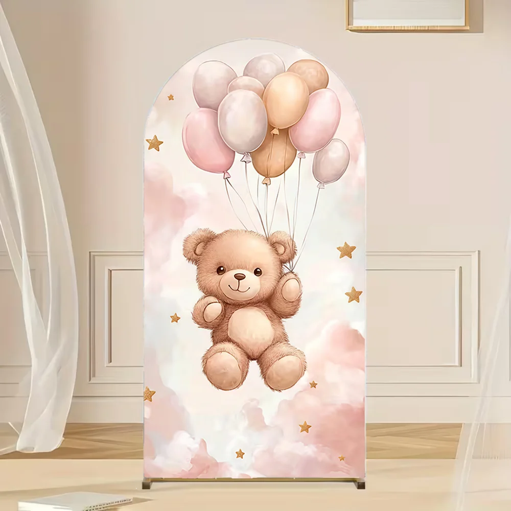 Cartoon Bear Party Backdrop, Birthday Party Photography Arch-Shaped Background Fabric, Party Decoration Backdrop
Cartoon Bear Party Backdrop, Birthday Party Photography Arch-Shaped Background Fabric, Party Decoration Backdrop