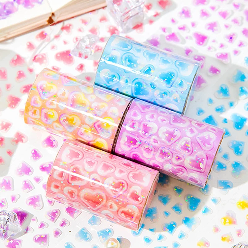 1 Roll Color Decal Stickers Scrapbooking Stationery Hearts Stickers PET Bubble Deco Sticker DIY Journal Planner
1 Roll Color Decal Stickers Scrapbooking Stationery Hearts Stickers PET Bubble Deco Sticker DIY Journal Planner