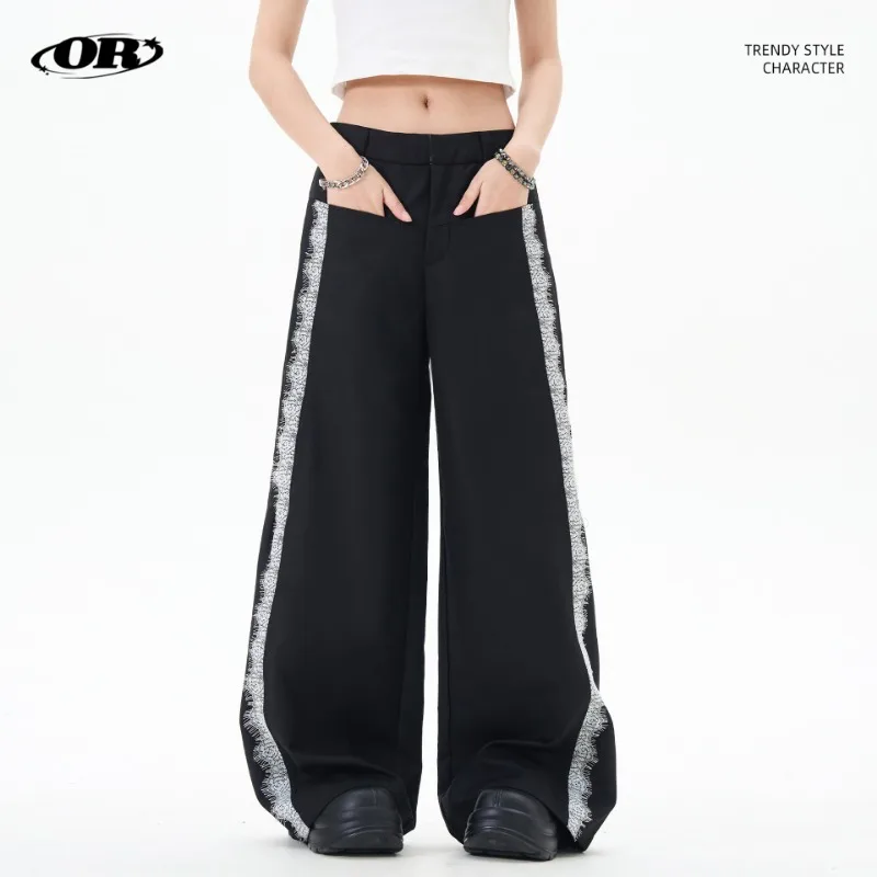 OR FL женские кружевные дизайнерские брюки для девочек, модный бренд, обвисшие мешковатые широкие брюки, простые брюки Y2k
OR FL женские кружевные дизайнерские брюки для девочек, модный бренд, обвисшие мешковатые широкие брюки, простые брюки Y2k