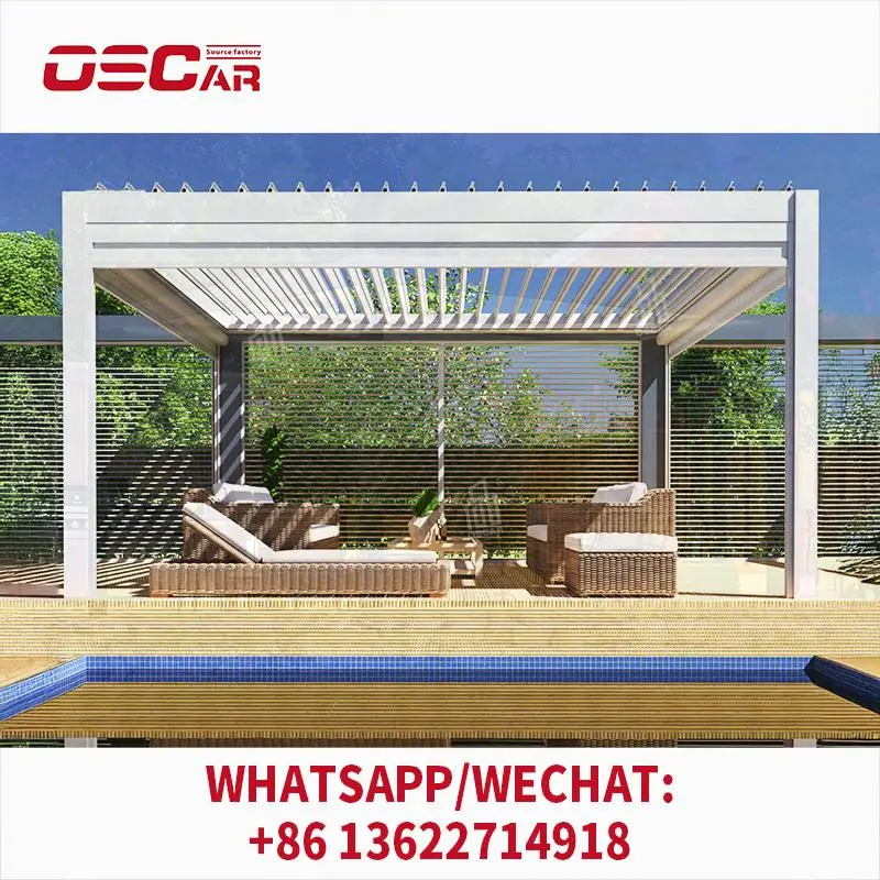 Bioclimatic Waterproof Outdoor Aluminum Electric Louvre Roof and Awning for Garden Patio Balcony pergolas
Bioclimatic Waterproof Outdoor Aluminum Electric Louvre Roof and Awning for Garden Patio Balcony pergolas