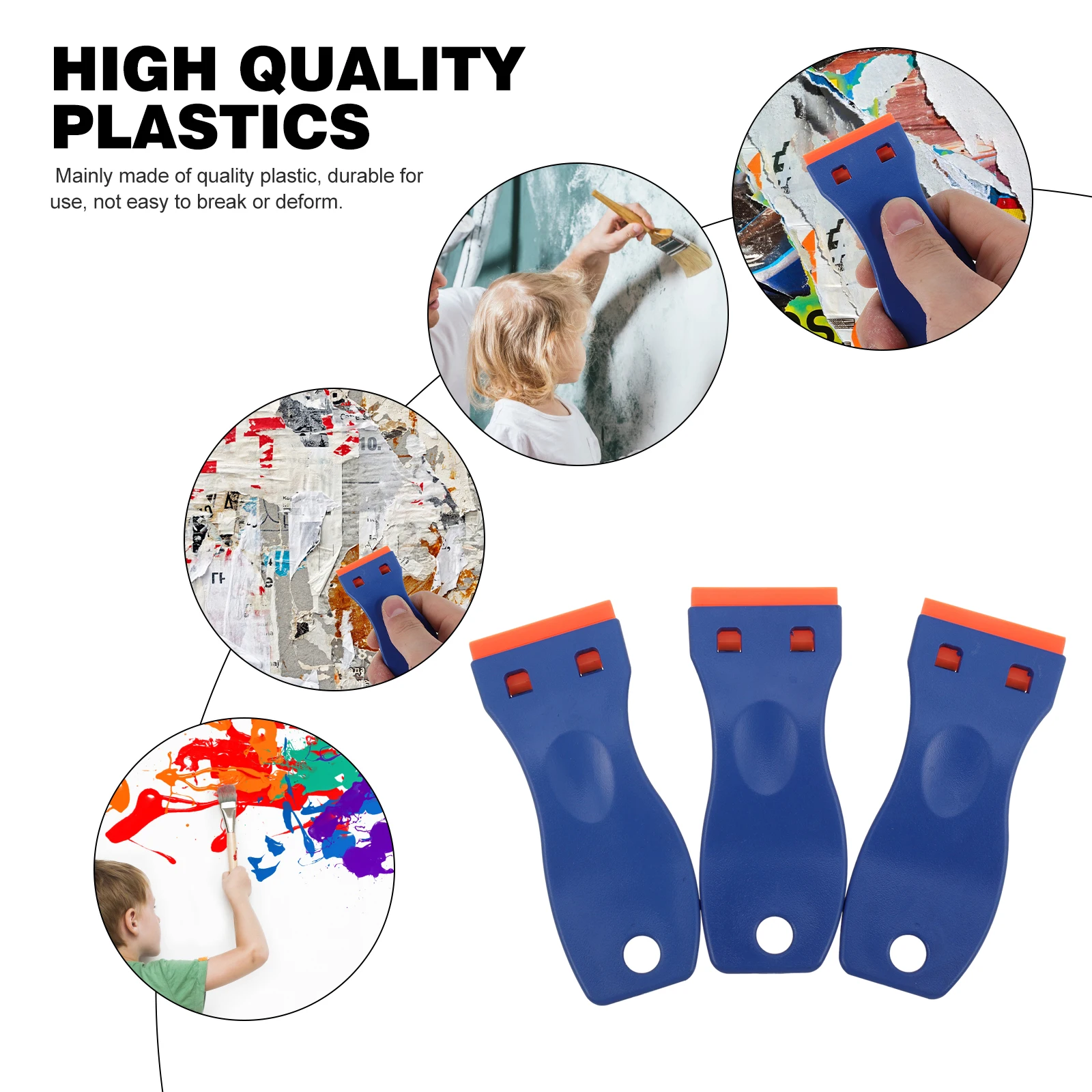 3pcs Razor Set Razor Scraper Durable Plastic Tools for Stickers Decals Paint Glass Tile Surface Glue Label Remover
3pcs Razor Set Razor Scraper Durable Plastic Tools for Stickers Decals Paint Glass Tile Surface Glue Label Remover