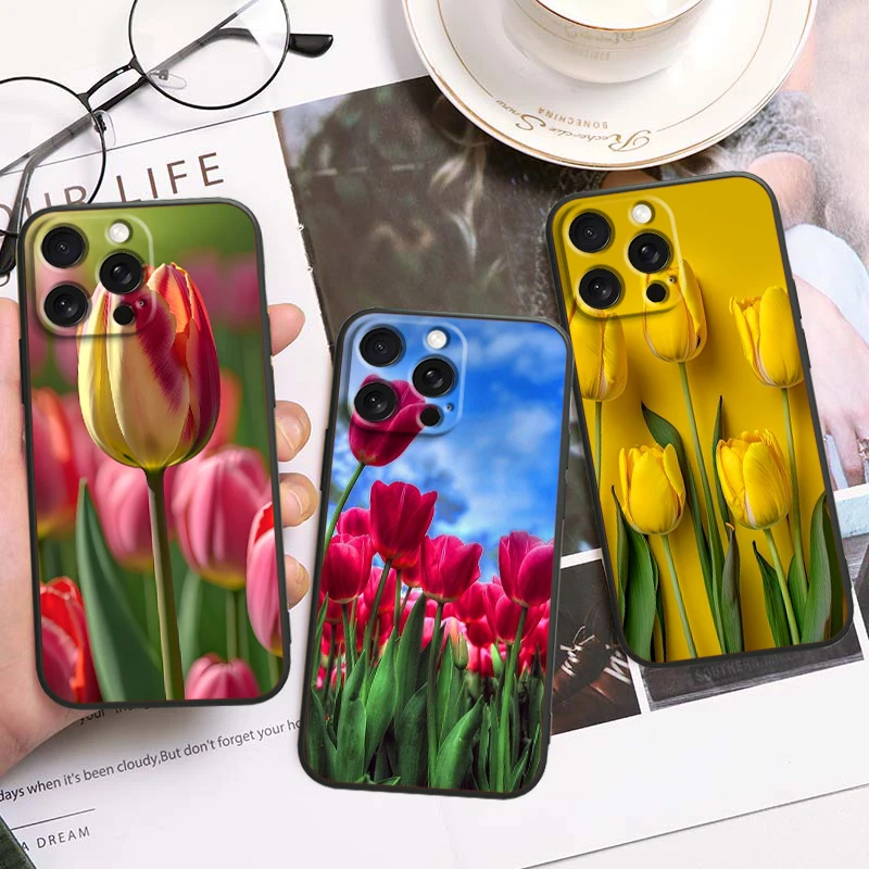 Tulips Sunflower Rose Flower For iPhone 15 14 13 12 11 XS XR X 8 7 SE Pro Max Plus Mini Black Soft Phone Case
Tulips Sunflower Rose Flower For iPhone 15 14 13 12 11 XS XR X 8 7 SE Pro Max Plus Mini Black Soft Phone Case