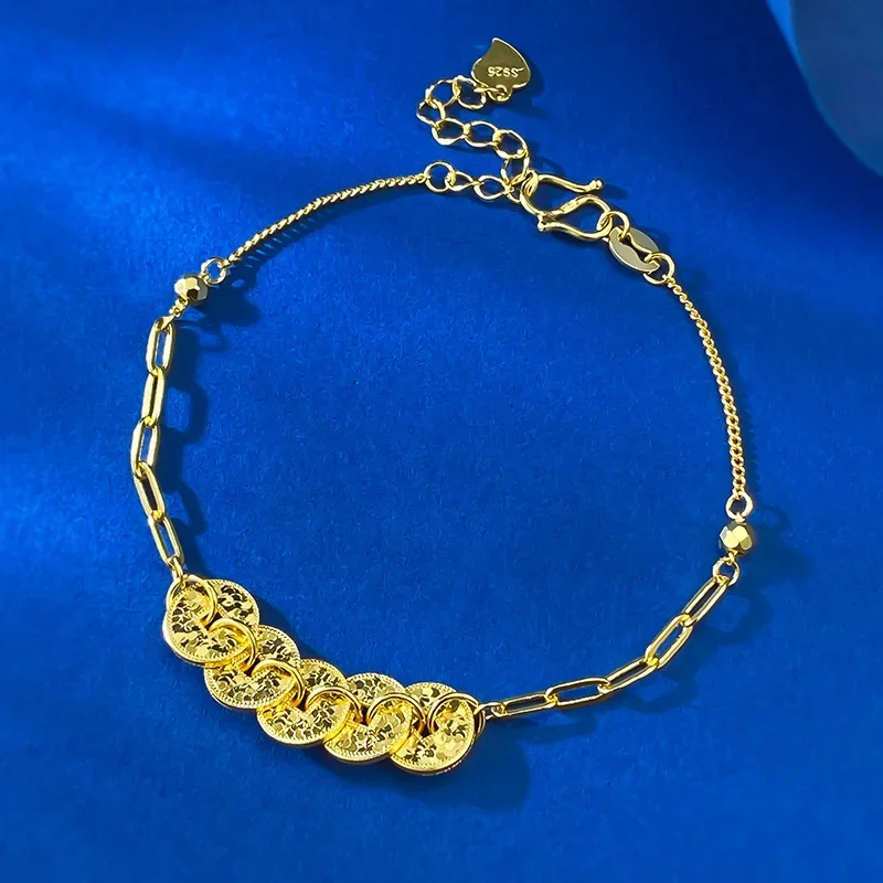 New Emperors Coin Chinese China-Chic Wind High Flash Broken Ice Coin Duoduo Bracelet Jewelry
New Emperors Coin Chinese China-Chic Wind High Flash Broken Ice Coin Duoduo Bracelet Jewelry