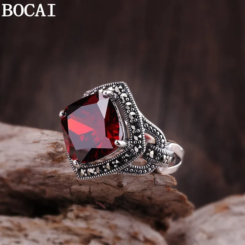 BOCAI S925 Sterling Silver Charms Rings for Women New Fashion Palace Style Amethyst Inlaid Micro Zircon Jewelry
BOCAI S925 Sterling Silver Charms Rings for Women New Fashion Palace Style Amethyst Inlaid Micro Zircon Jewelry