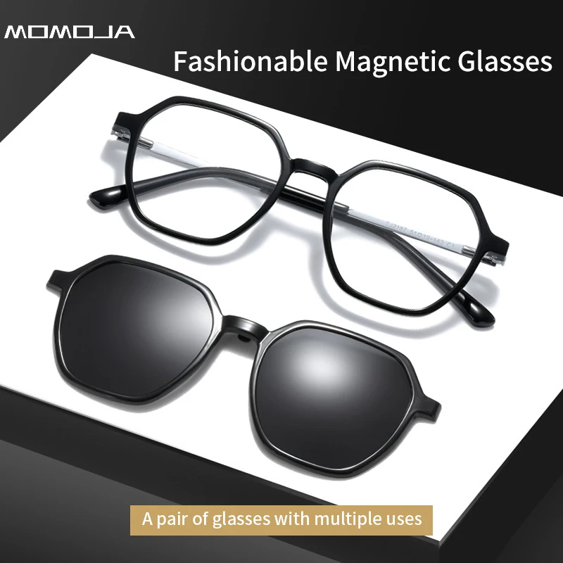 MOMOJA new polygonal eyeglass frame polarized magnetic suction frame multifunctional male and female prescription glasses 2187
MOMOJA new polygonal eyeglass frame polarized magnetic suction frame multifunctional male and female prescription glasses 2187