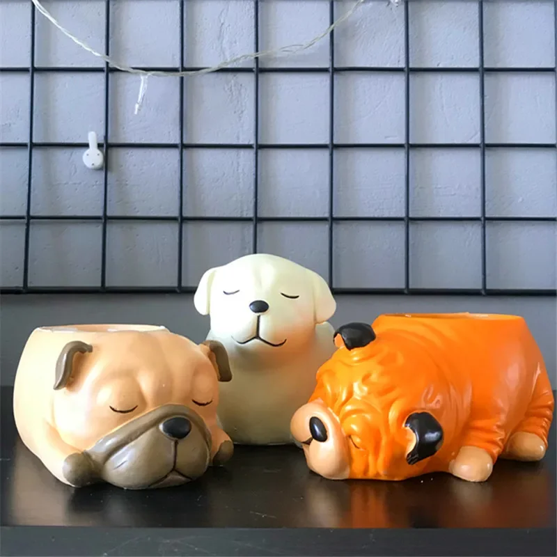Silicone Molds 3D Dog Planter Vase Cement Plaster Resin Craft Flower Pot Mould Candle Home Decoration Tools
Silicone Molds 3D Dog Planter Vase Cement Plaster Resin Craft Flower Pot Mould Candle Home Decoration Tools
